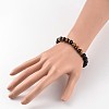 Natural Lava Rock Beaded Stretch Bracelets BJEW-JB02184-03-3