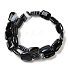 Natural Striped Agate/Banded Agate Beads Strands G-B137-B01-01B-3