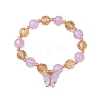 10mm Round Imitation Austrian Crystal & Crackle Acrylic Beaded Stretch Bracelets BJEW-JB10556-02-1