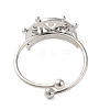 304 Stainless Steel Open Cuff Ring RJEW-M167-04P-3