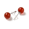 Natural Carnelian Stud Earrings LS-G-B075-02P-06-2