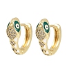 Brass Micro Pave Cubic Zirconia Hoop Earrings EJEW-B146-02G-03-4