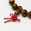 Buddhist Jewelry Mala Beads Bracelets Natural Tiger Eye Stretch Bracelets BJEW-M007-8mm-01B-3