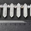 Natural Quartz Crystal Double Terminated Point Beads Strands G-H069-A13-01-5