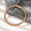 304 Stainless Steel Mesh Chain Bracelets for Women Men BJEW-Z087-19RG-1