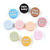 Word Hello Baby Print Pattern Silicone Beads SIL-N005-06-1