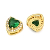 Brass Pave Cubic Zirconia Beads CU-CBA3D67-08G-12-2