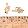 Brass Micro Pave Cubic Zirconia Pendants KK-A259-28G-3