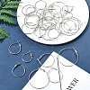 32Pcs 4 Styles Iron Huggie Hoop Earring Findings IFIN-FS0001-49B-8