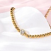 304 Stainless Steel Beads Bracelets BJEW-R027-03G-3