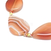 Natural Banded Agate/Striped Agate Beads Strands G-L544-004-3