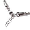 304 Stainless Steel Bone Rope Chain Bracelet for Women BJEW-I311-01C-P-2
