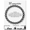 Natural Hematite Beaded Stretch Bracelets PW-WG7FE75-08-1