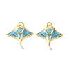 Brass with Enamel Pendants KK-CBA9FD2-05G-01-1
