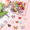 80Pcs 8 Styles Alloy Enamel Pendants ENAM-FS0003-62-8