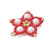 Glass Seed Beaded Star Pendants PALLOY-MZ00524-5