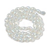 Opaque Solid Color Electroplate Glass Beads Strands EGLA-N013-J6mm-B02-2