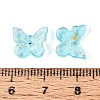 Transparent Spray Painted Glass Charms GLAA-T016-22B-3
