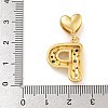 Brass Micro Pave Cubic Zirconia European Dangle Charms KK-P281-01G-P-3