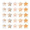 100Pcs 5 Colors Transparent Frosted Spray Painted Acrylic Beads FACR-TA0001-05-2