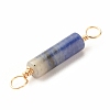 Natural Sodalite Connector Charms PALLOY-JF01454-03-4