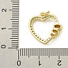 Rack Plating Brass Pave Cubic Zirconia Pendants KK-U029-10G-02-3