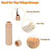 SUPERFINDINGS 5Pcs Wooden Sewing Needle Holder Storage Case AJEW-FH0004-83-5