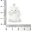 Flocky Opaque Resin Pendants RESI-G105-06B-3