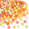 Rubberized Style Imitated Silicone Acrylic Beads MACR-PA0001-06B-03-1