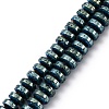 Electroplated Natural Lava Rock Beads Strands G-A256-E01-01C-1