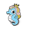 Seahorse with Crown Enamel Pin JEWB-I015-32EB-1