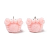 Flocking Opaque Resin Pendants RESI-F064-A20-1