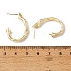 Brass Stud Earring Settings for Half Drilled Beads KK-CBAF05D-01G-3
