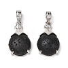 Natural Lava Rock Pendants G-M385-05P-A-2