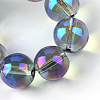 Electroplate Glass Beads Strands X-EGLA-Q062-8mm-A04-4