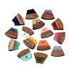 Opaque & Transparent Resin & Walnut Wood Pendants RESI-N053-34-2