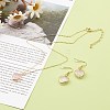 Mixed Natural Gemstone Heart Dangle Earrings & Pendant Necklaces Jewelry Sets SJEW-JS01195-8