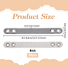 20Pcs Imitation Leather Bag Webbing Straps with Silver Color Plated Metal Eyelets for Bag Accessories DIY-NB0016-35B-2