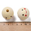 Printed Schima Wood European Beads WOOD-G023-14C-3