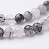 Natural Black Rutilated Quartz Beads Strands X-G-D295-6mm-3