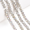 Electroplate Glass Beads Strands EGLA-A034-J6mm-B09-4