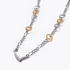 304 Stainless Steel Necklaces and Bracelets Sets SJEW-L138-01GP-5