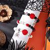 3Pcs Halloween Theme Natural & Synthetic Lava Rock Round Beads Stretch Bracelets BJEW-MZ00185-2