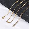 304 Stainless Steel Double Round Rope Chain Necklaces NJEW-C073-06G-2