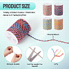 4 Rolls 4 Colors 4-Ply Polycotton Cord with Metallic Thread OCOR-TA0003-33B-4