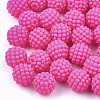 Rubberized Style Acrylic Beads LS-MACR-T022-02I-1
