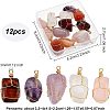 Fingerinspire 12Pcs Natural Gemstone Pendants FIND-FG0001-60-2