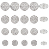 20Pcs 4 Styles 1-Hole Zinc Alloy Shank Buttons BUTT-OC0001-68-1