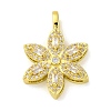 Brass Pendants with Cubic Zirconia KK-D536-09G-01-1