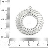 Brass Micro Pave Cubic Zirconia with Glass Pendants KK-Q026-19P-3